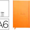 CARNET RHODIA WEBNOTEBOOK A6 9 X14CM COUVERTURE SIMILI CUIR ORANGE 192 PAGES 90G UNI ALASTIQUE MARQUE-PAGE ORANGE