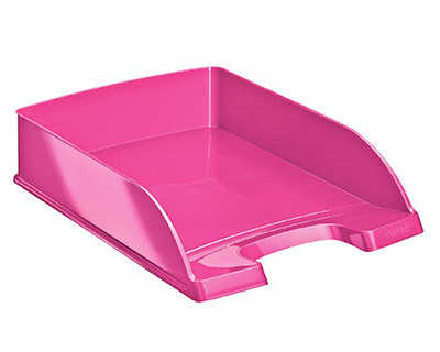 corbeille-acourrier-leitz-wow-polypropylene-lisse-brillant-parois-hautes-capacita-600f-a4-255x70x357mm-coloris-rose