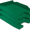 CORBEILLE ACOURRIER Q-CONNECT POLYPROPYLENE DOCUMENTS A4 240X320MM EMPILABLE 350X255X65MM COLORIS VERT OPAQUE