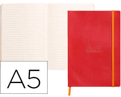 carnet-souple-clairefontaine-r-hodiarama-a5-ligna-160-pages-papier-ivoire-90g-fermeture-alastique-coloris-coquelicot