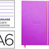 CARNET RHODIA WEBNOTEBOOK A6 9 X14CM COUVERTURE SIMILI CUIR VIOLET 192 PAGES 90G LIGNA ALASTIQUE MARQUE-PAGE ORANGE