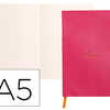 CARNET SOUPLE CLAIREFONTAINE R HODIARAMA A5 LIGNA 160 PAGES PAPIER IVOIRE 90G FERMETURE ALASTIQUE COLORIS FRAMBOISE