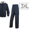 ENSEMBLE PLUIE VESTE PANTALON POLYESTER ENDUIT SEMI-POLYURATHANE COLORIS BLEU MARINE TAILLE 3XL