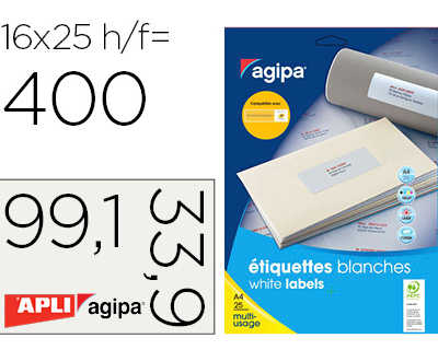 atiquette-apli-multi-usage-99-1x33-9mm-pochette-de-400-unitas