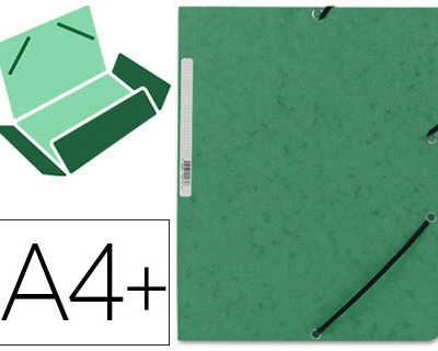 chemise-q-connect-carte-lustra-e-375g-pour-documents-a4-320x243mm-3-rabats-coloris-vert