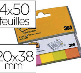 marque-pages-post-it-papier-no-tes-markers-20x38mm-coloris-naon-lot-4-blocsx100f