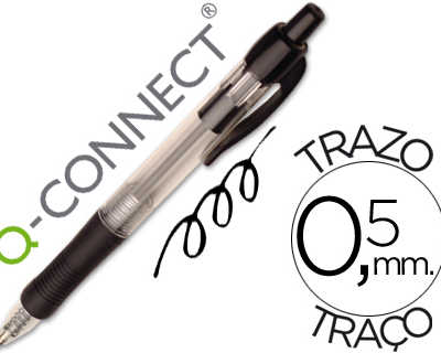 stylo-bille-q-connect-ratracta-ble-acriture-moyenne-0-7mm-encre-classique-clip-grip-prahension-couleur-encre-noire