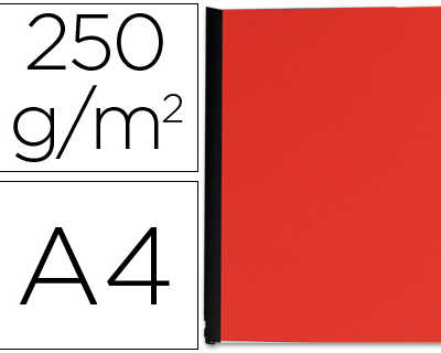 couverture-q-connect-carton-25-0g-grain-cuir-pour-reliure-format-a4-coloris-rouge-paquet-100-unitas