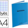 CAHIER PIQUA CONQUARANT CLASSI QUE COUVERTURE POLYPROPYLENE RIGIDE TRANSPARENTE A4 21X29,7CM 96 PAGES 90G SAYES BLEU