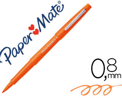 stylo-feutre-paper-mate-flair-original-pointe-moyenne-1mm-longue-durae-de-vie-coloris-orange