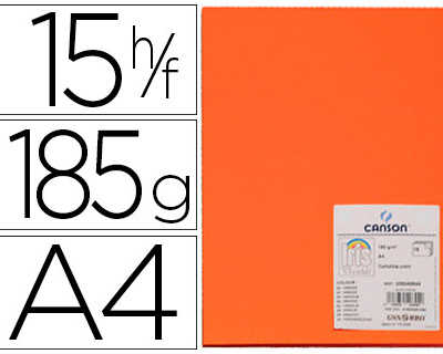 papier-cartonna-canson-iris-vi-valdi-a4-210x297mm-185g-spacial-art-travaux-manuels-coloris-orange-pochette-15f