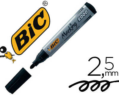 marqueur-bic-permanent-marking-2000-pointe-ogive-traca-2-5mm-corps-plastique-encre-base-alcool-coloris-noir