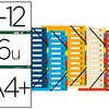 TRIEUR EXACOMPTA HARMONIKA CAR TE LUSTRAE 5.5/10E A4+ 12 COMPARTIMENTS A FENÊTRE ELASTIQUES DOS EXTENSIBLE