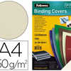 COUVERTURE FELLOWES GRAIN CUIR 250G FORMAT A4 COLORIS IVOIRE PAQUET 100 UNITAS