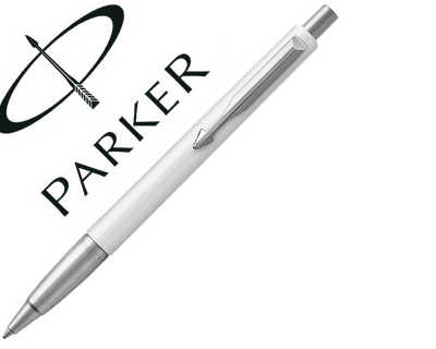 stylo-bille-parker-vector-poin-te-m-gb-corps-blanc-ct-encre-bleue