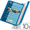 PORTE-CATALOGUE Q-CONNECT MURAL BUREAU ACCÈS RAPIDE INFORMATION PROTECTION DOCUMENT COLORIS BLEU INCLUS 10 POCHETTES A4