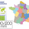 CARTE MUETTE FRANCE ADMINISTRATIVE BOUCHUT GRANDRÉMY 80x120CM