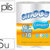 PAPIER HYGIANIQUE AMOOS DOMEST IQUE 2 PLIS COMPACT PAQUET 6 ROULEAUX