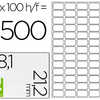 ATIQUETTE ADHASIVE Q-CONNECT 3 8.1X21.2MM COINS ARRONDIS IMPRIMANTE JET D'ENCRE LASER COPIEUR 100 FEUILLES 6500 UNITAS