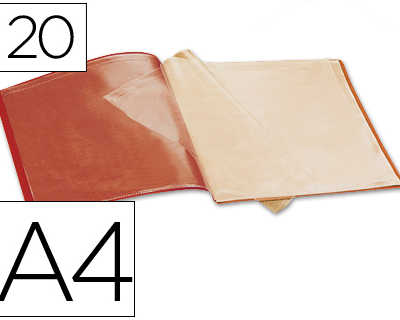 protege-documents-liderpapel-p-olypropylene-couverture-flexible-20-pochettes-fixes-a4-210x297mm-rouge-opaque