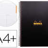 CAHIER RHODIACTIVE NOTEBOOK RE LIURE INTAGRALE NOIRE COUVERTURE PP A4+ 22,5X29,7CM 160 PAGES 90G MICROPERFORA PRA-IMPRIM