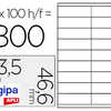 ATIQUETTE ADHASIVE APLI AGIPA IMPRIMANTE LASER COPIEUR 63.5X46.6MM COINS ARRONDIS BOÎTE 1800 UNITAS