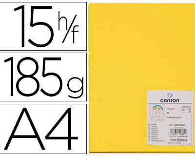 papier-cartonna-canson-iris-vi-valdi-a4-210x297mm-185g-spacial-art-travaux-manuels-coloris-jaune-canari-pochette-15f