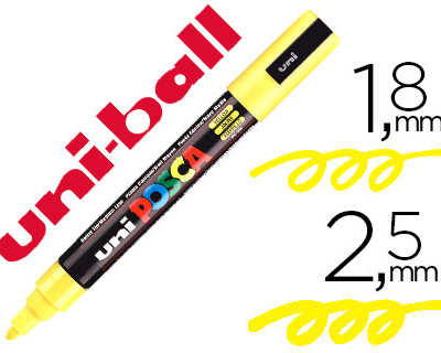 marqueur-posca-pc5m-gouache-en-cre-inodore-toutes-surfaces-pointe-moyenne-conique-couleur-opaque-couvrante-jaune