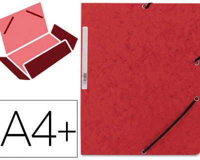 chemise-q-connect-carte-lustra-e-375g-pour-documents-a4-320x243mm-3-rabats-coloris-rouge