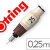 RECHARGE ROTRING STYLO TECHNIQ UE ROTRING ISOGRAPH GAINE MATAL 3/5MM TRAIT 0.25MM NORMES DIN 15 ET DIN 6776