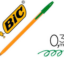 stylo-bille-bic-orange-acritur-e-extra-fine-0-3mm-encre-classique-bille-indaformable-capuchon-couleur-encre-vert