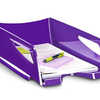 CORBEILLE ACOURRIER MAXI CEP GLOSS DOCUMENTS 24X32CM 2 POIGNAES SUPERPOSABLE DROIT DACALA 270X386X115MM COLORIS VIOLET