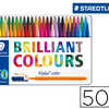 FEUTRE COLORIAGE STAEDTLER TRI PLUS COLOR 323 BRILLIANT COLOURS POINTE MOYENNE 1MM BOÎTE MATAL 50 UNITAS