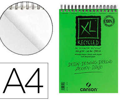 bloc-croquis-canson-xl-recycla-spirale-micro-perforations-160g-a4-50f