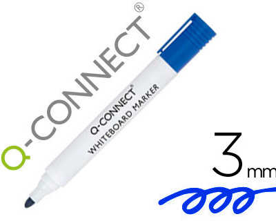 marqueur-q-connect-tableau-bla-nc-pointe-ogive-traca-3mm-corps-plastique-encre-base-alcool-bleu