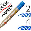 MARQUEUR ROUGE PAPIER TABLEAU BLANC POINTE OGIVE TRACÉ 2/4MM EFFAÇABLE À SEC CORPS PLASTIQUE COULEUR BLEU