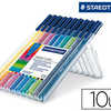 FEUTRE COLORIAGE STAEDTLER TRI PLUS COLOR ENCRE DRY SAFE POINTE BLOQUAE ATUI CHEVALET COULEURS VIVES POCHETTE 10 UNITAS