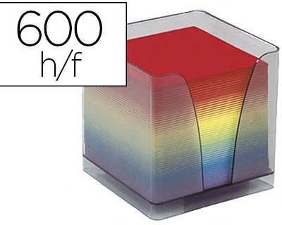 bloc-cube-quo-vadis-plexiglass-fuma-bo-te-distributrice-bloc-papier-encoche-prahension-600f-80g-arc-en-ciel