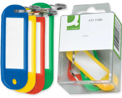 porte-clas-q-connect-porte-ati-quette-plastique-50x22mm-coloris-assortis-bo-te-6-unitas