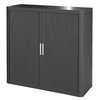 ARMOIRE PAPERFLOW EASYOFFICE 2 TABLETTES CHARGE 75KG STRUCTURE ANTHRA RIDEAUX 104X110X41,5CM COLORIS ANTHRACITE