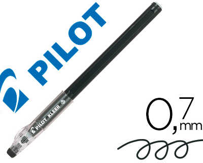 stylo-bille-pilot-kleer-encre-effacable-pointe-moyenne-coloris-noir