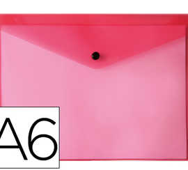 pochette-enveloppe-liderpapel-polypropylene-180-microns-a6-148x105mm-50f-fermeture-bouton-transparent-rouge