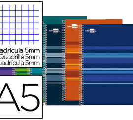 cahier-spirale-liderpapel-s-rie-classic-a5-14-8x21cm-320p-60g-m2-quadrillage-5mm-4-trous-coil-lock-coloris-assortis