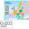 CARTE MUETTE EUROPE ADMINISTRATIVE BOUCHUT GRANDRÉMY 80x120CM