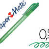 STYLO-BILLE PAPER MATE INKJOY 100 ACRITURE MOYENNE 0.5MM ENCRE ULTRA DOUCE RASISTE BAVURES RATRACTABLE COLORIS VERT