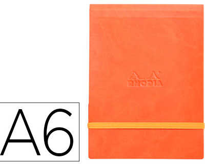 pochette-rhodiarama-webpocket-a6-9x14cm-couverture-simili-cuir-orange-int-rieur-imprim-fermeture-lastique-orange