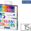 STYLO-FEUTRE STAEDTLER TRIPLUS FINELINER 334 POINTE SUPERFINE 0.3MM ENCRE DRY SAFE ATUI CARTON 15 COLORIS ASSORTIS