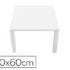 BUREAU PAPERFLOW EASYDESK 60X6 0CM PIEDS ACIER LAQUA BLANC PLATEAU BLANC