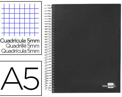 cahier-spirale-liderpapel-s-ri-e-paper-coat-a5-148x210mm-140f-80g-m2-quadrillage-5mm-coil-lock-coloris-noir
