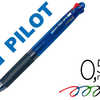 STYLO-BILLE PILOT FEED GP4 ECRITURE MOYENNE 0.5MM ENCRE CLASSIQUE RATRACTABLE GRIP CAOUTCHOUC 4 COULEURS PACK 10 UNITAS